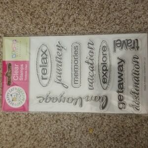 Travel Phrases clear stamp set